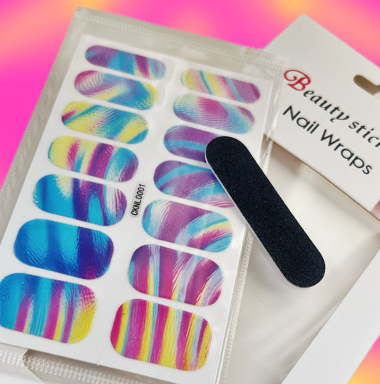 Somewhere in the Rainbow Nail Wrap Stickers